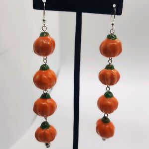 Long dangle earrings, long drop earrings